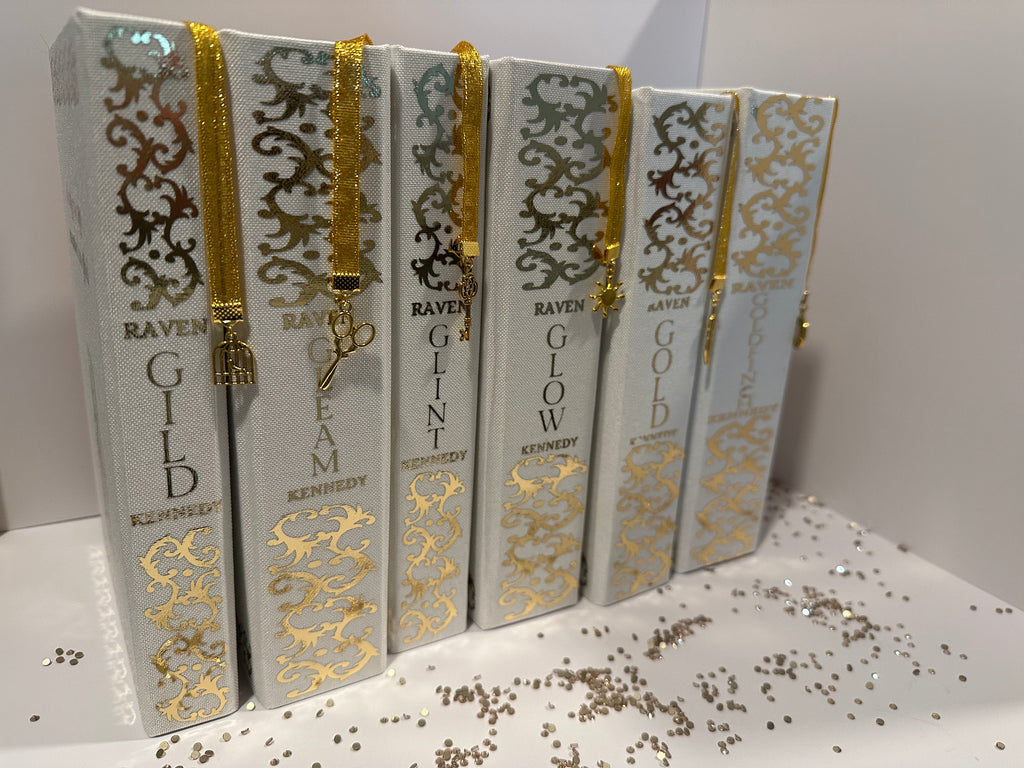 The Plated Prisoner Series | Gild, Glint, Gleam, Glow, Gold, Goldfinch | Raven Kennedy | Book Bind | Rebound Special Editions | Rebind