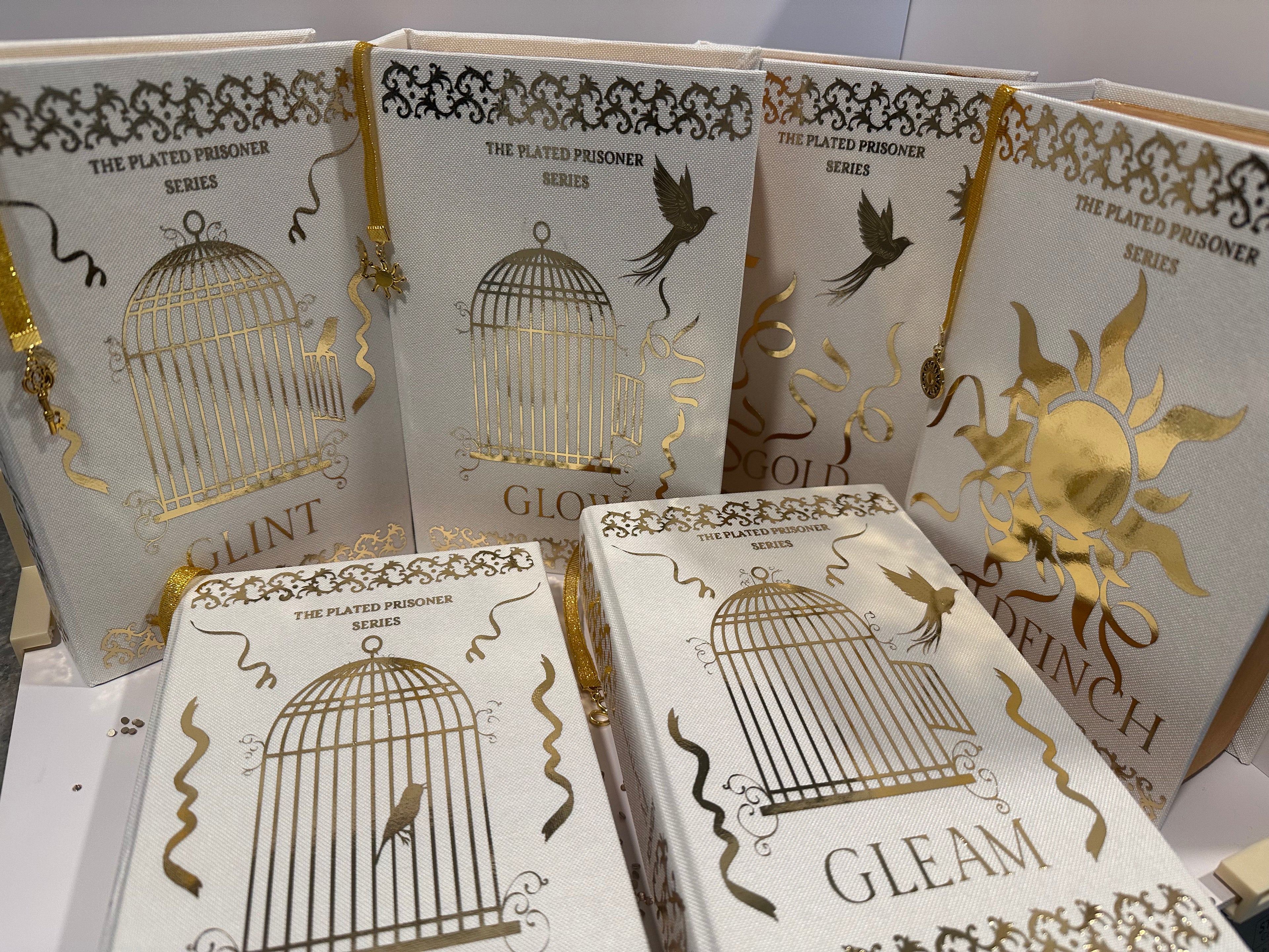 The Plated Prisoner Series | Gild, Glint, Gleam, Glow, Gold, Goldfinch | Raven Kennedy | Book Bind | Rebound Special Editions | Rebind