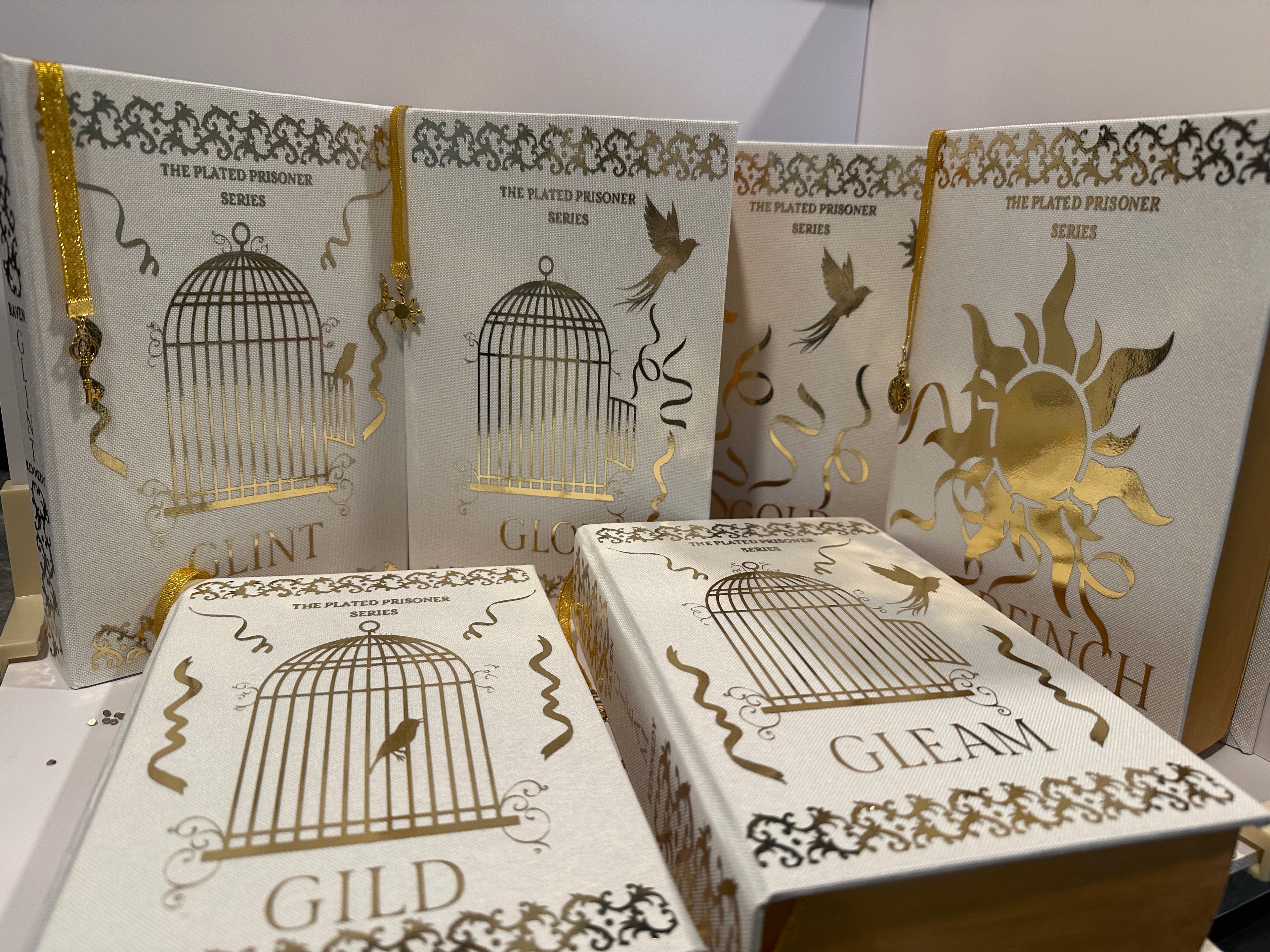 The Plated Prisoner Series | Gild, Glint, Gleam, Glow, Gold, Goldfinch | Raven Kennedy | Book Bind | Rebound Special Editions | Rebind