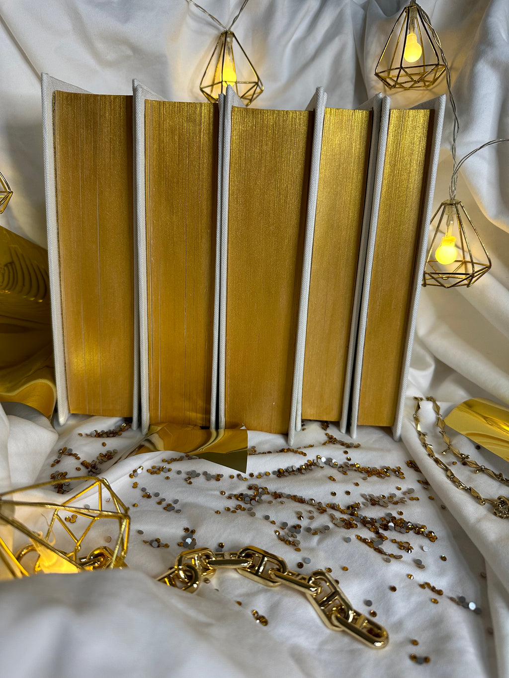 The Plated Prisoner Series | Gild, Glint, Gleam, Glow, Gold, Goldfinch | Raven Kennedy | Dark Romantasy Rebind | Special Edition | Handmade Books