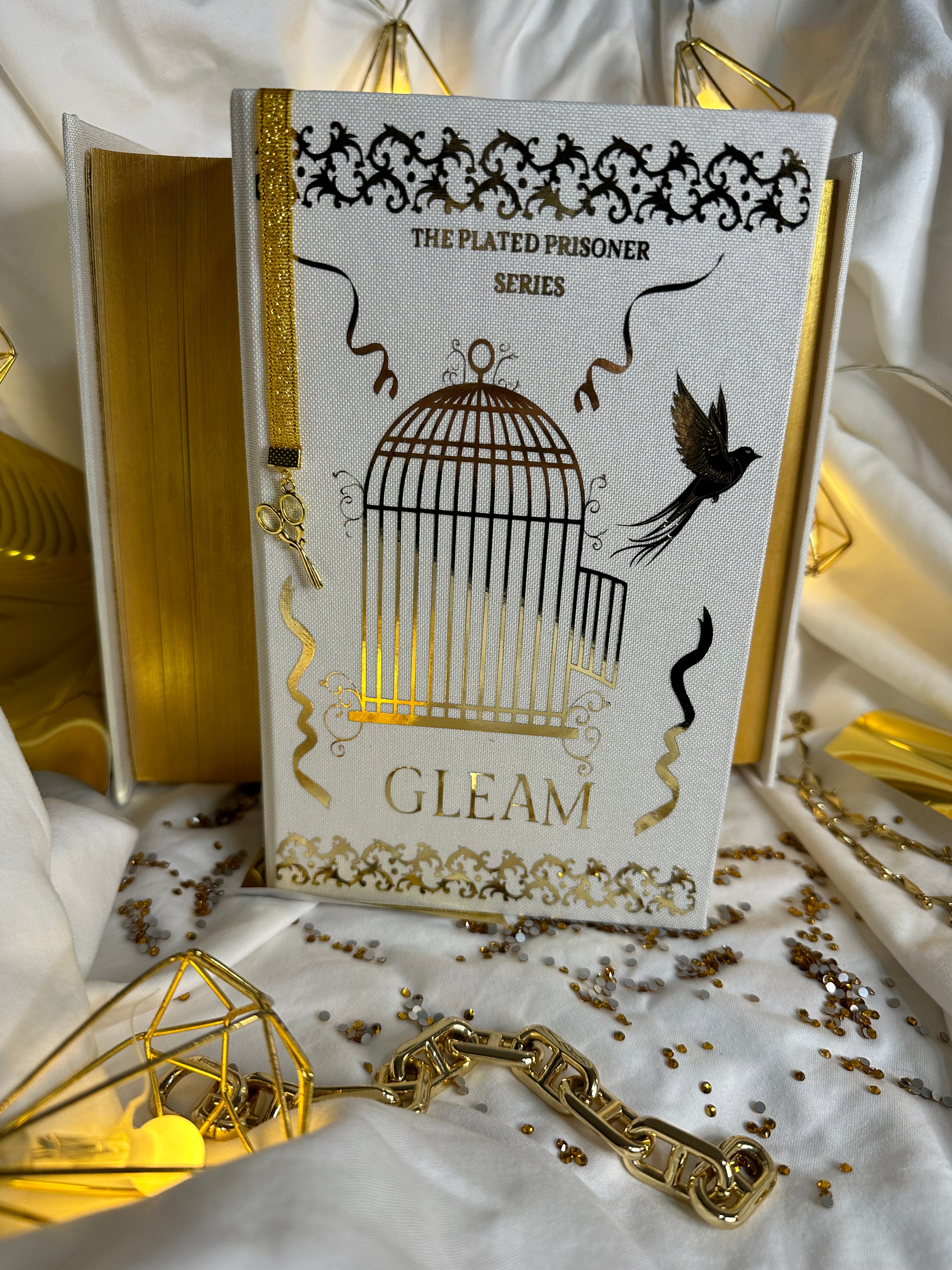 The Plated Prisoner Series | Gild, Glint, Gleam, Glow, Gold, Goldfinch | Raven Kennedy | Dark Romantasy Rebind | Special Edition | Handmade Books