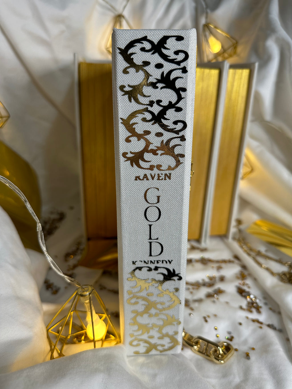 The Plated Prisoner Series | Gild, Glint, Gleam, Glow, Gold, Goldfinch | Raven Kennedy | Dark Romantasy Rebind | Special Edition | Handmade Books