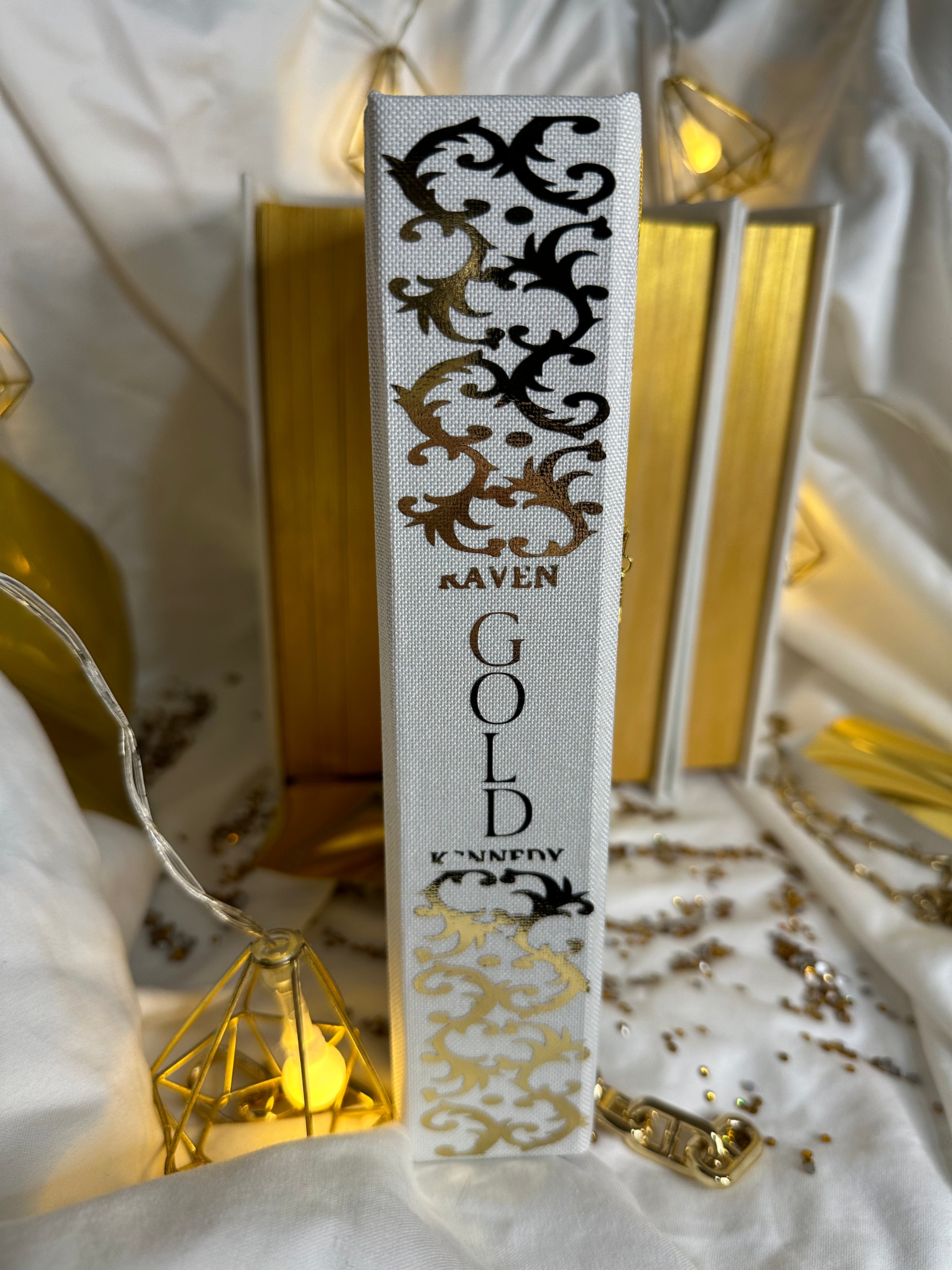 The Plated Prisoner Series | Gild, Glint, Gleam, Glow, Gold, Goldfinch | Raven Kennedy | Dark Romantasy Rebind | Special Edition | Handmade Books