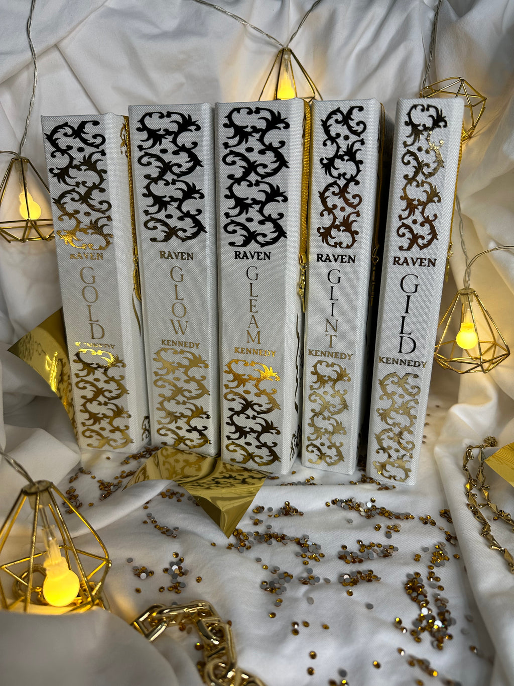 The Plated Prisoner Series | Gild, Glint, Gleam, Glow, Gold, Goldfinch | Raven Kennedy | Book Bind | Rebound Special Editions | Rebind