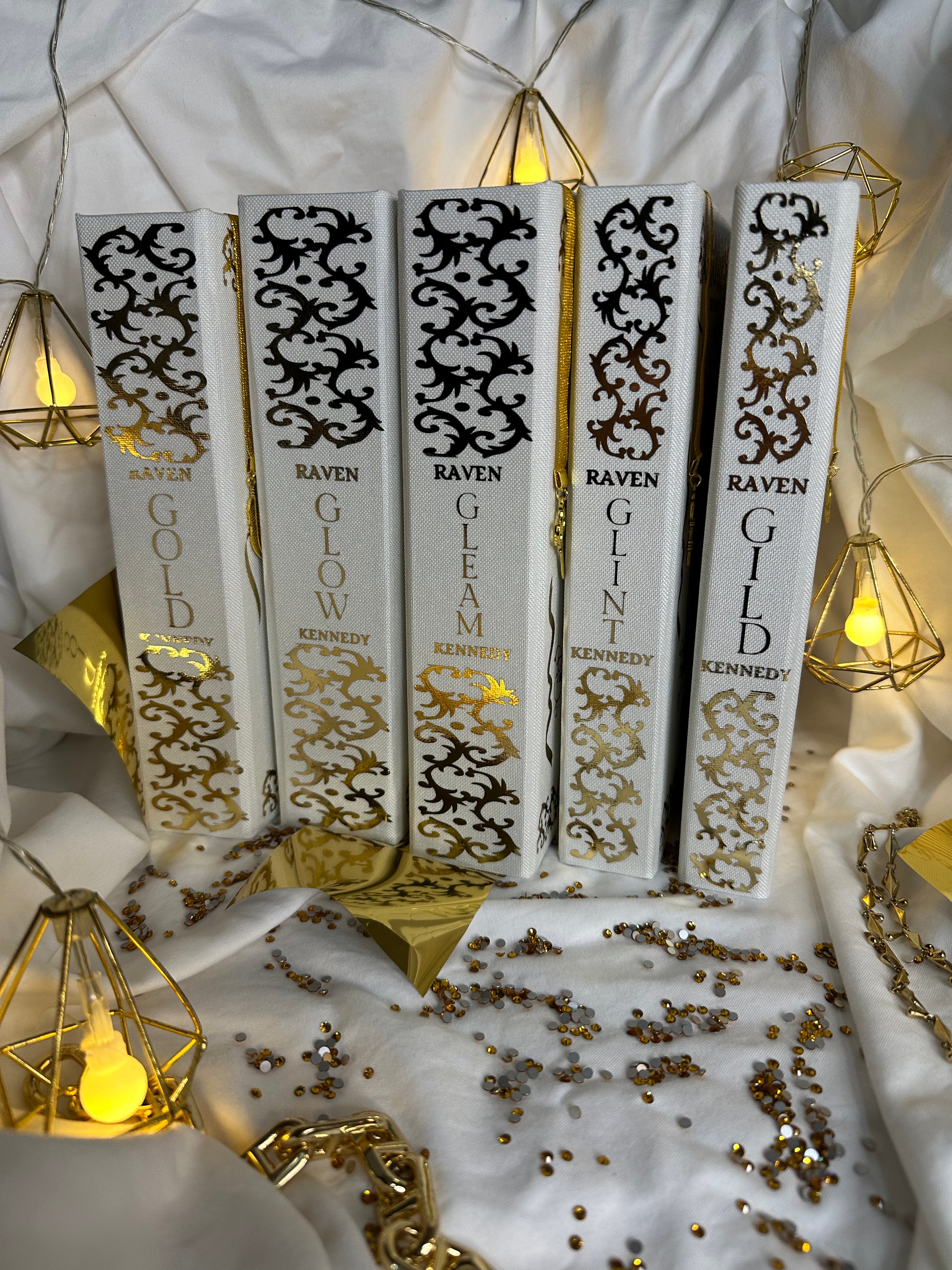 The Plated Prisoner Series | Gild, Glint, Gleam, Glow, Gold, Goldfinch | Raven Kennedy | Book Bind | Rebound Special Editions | Rebind