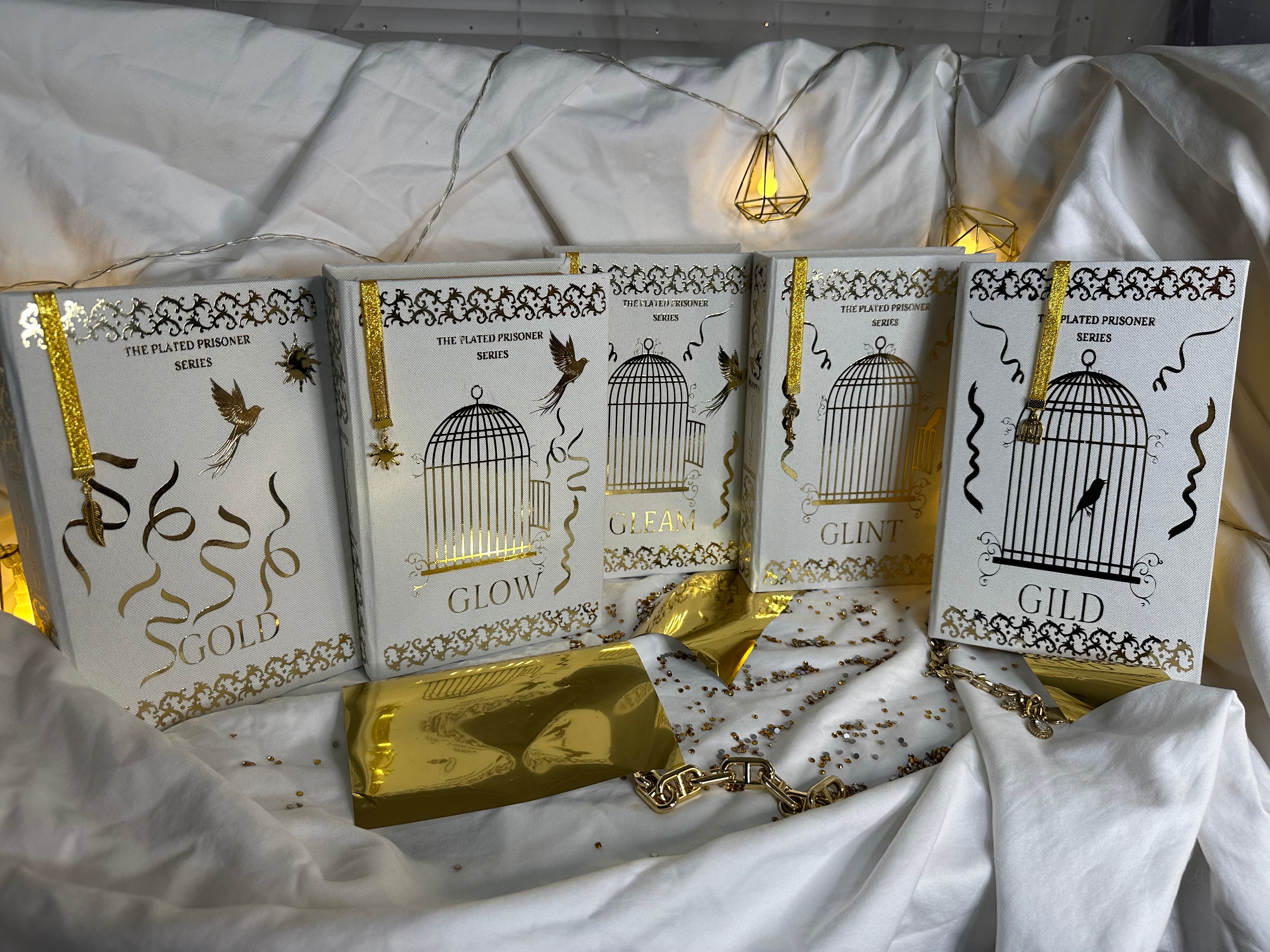 The Plated Prisoner Series | Gild, Glint, Gleam, Glow, Gold, Goldfinch | Raven Kennedy | Book Bind | Rebound Special Editions | Rebind