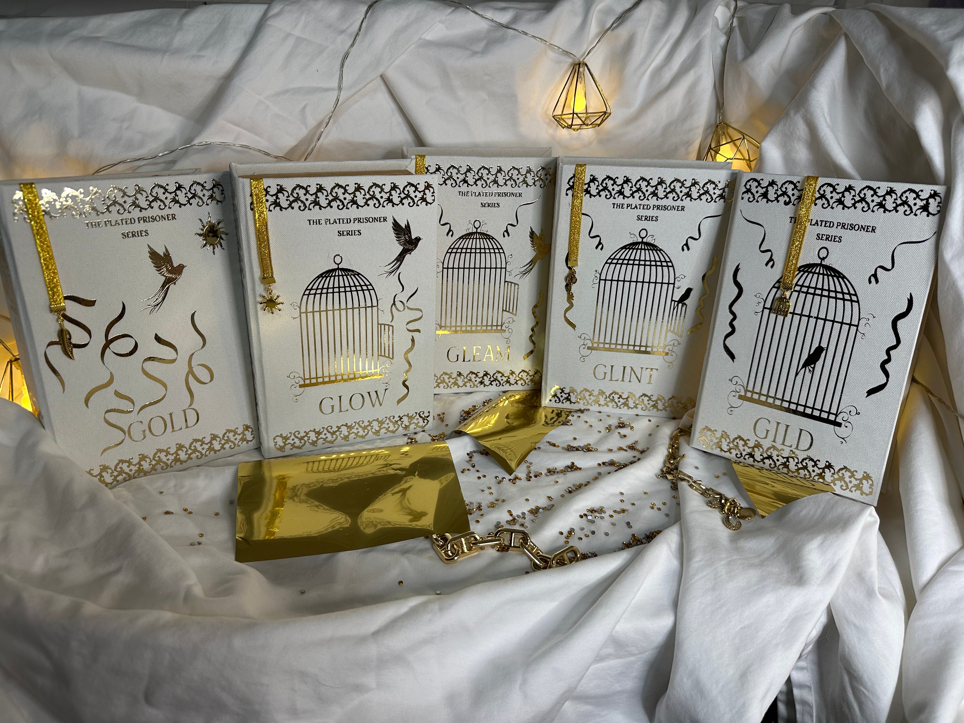 The Plated Prisoner Series | Gild, Glint, Gleam, Glow, Gold, Goldfinch | Raven Kennedy | Book Bind | Rebound Special Editions | Rebind