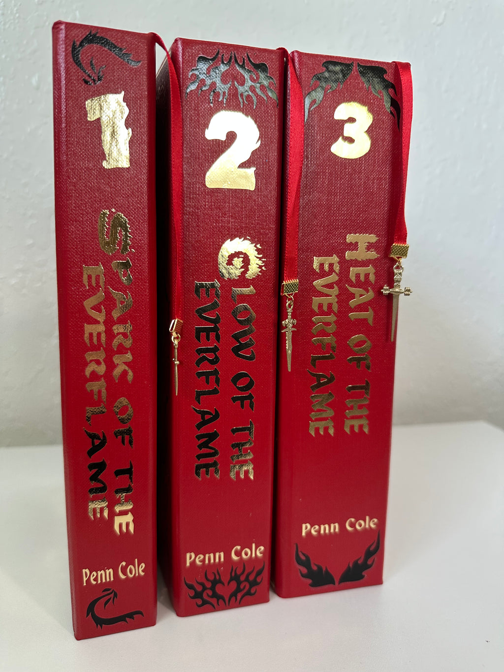 Spark of the Everflame, Glow & Heat Rebind | Kindred's Curse Saga | Penn Cole | Custom Books | Special Edition Rebind | Rebound Book |