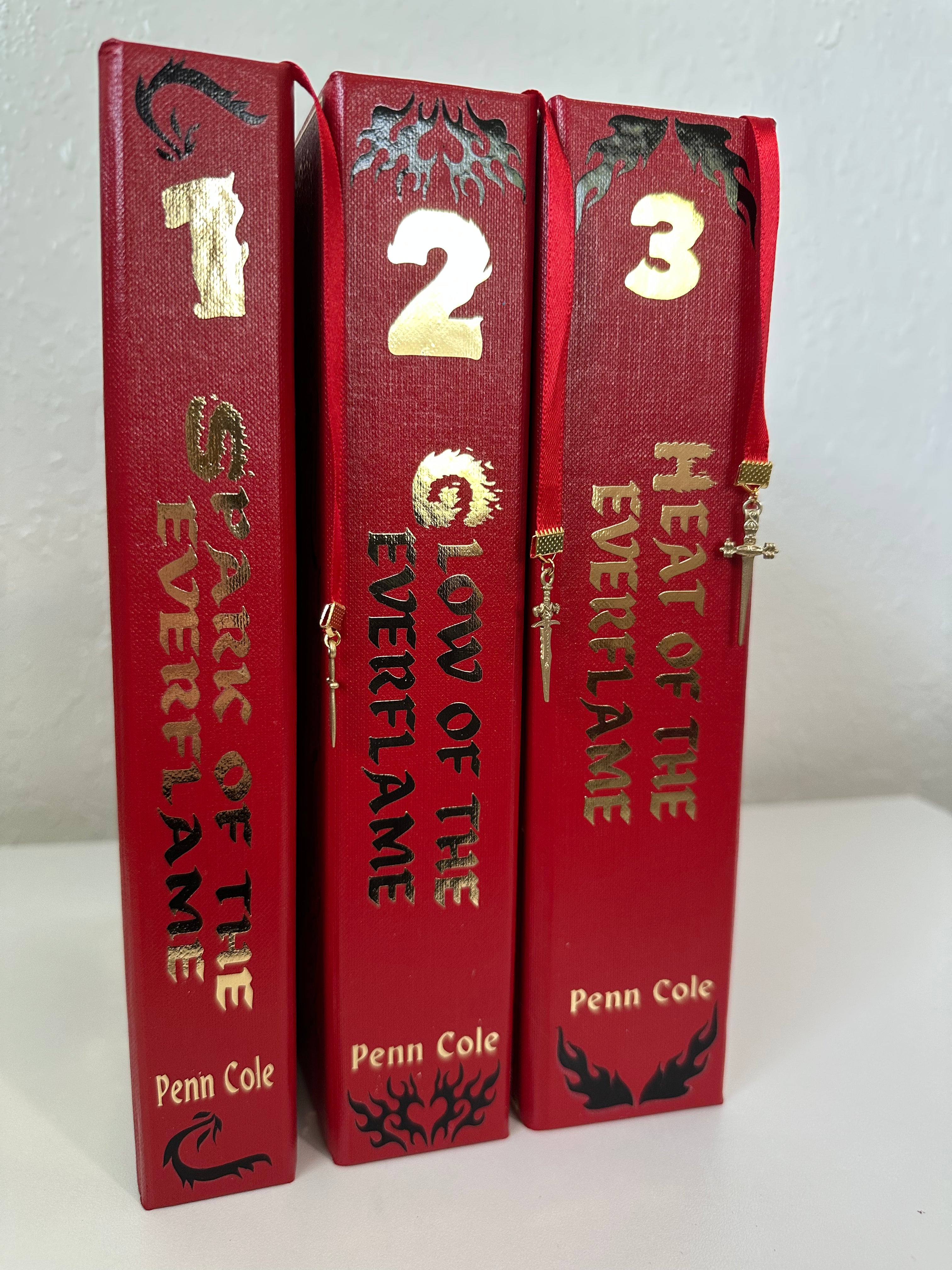 Spark of the Everflame, Glow & Heat Rebind | Kindred's Curse Saga | Penn Cole | Custom Books | Special Edition Rebind | Rebound Book |