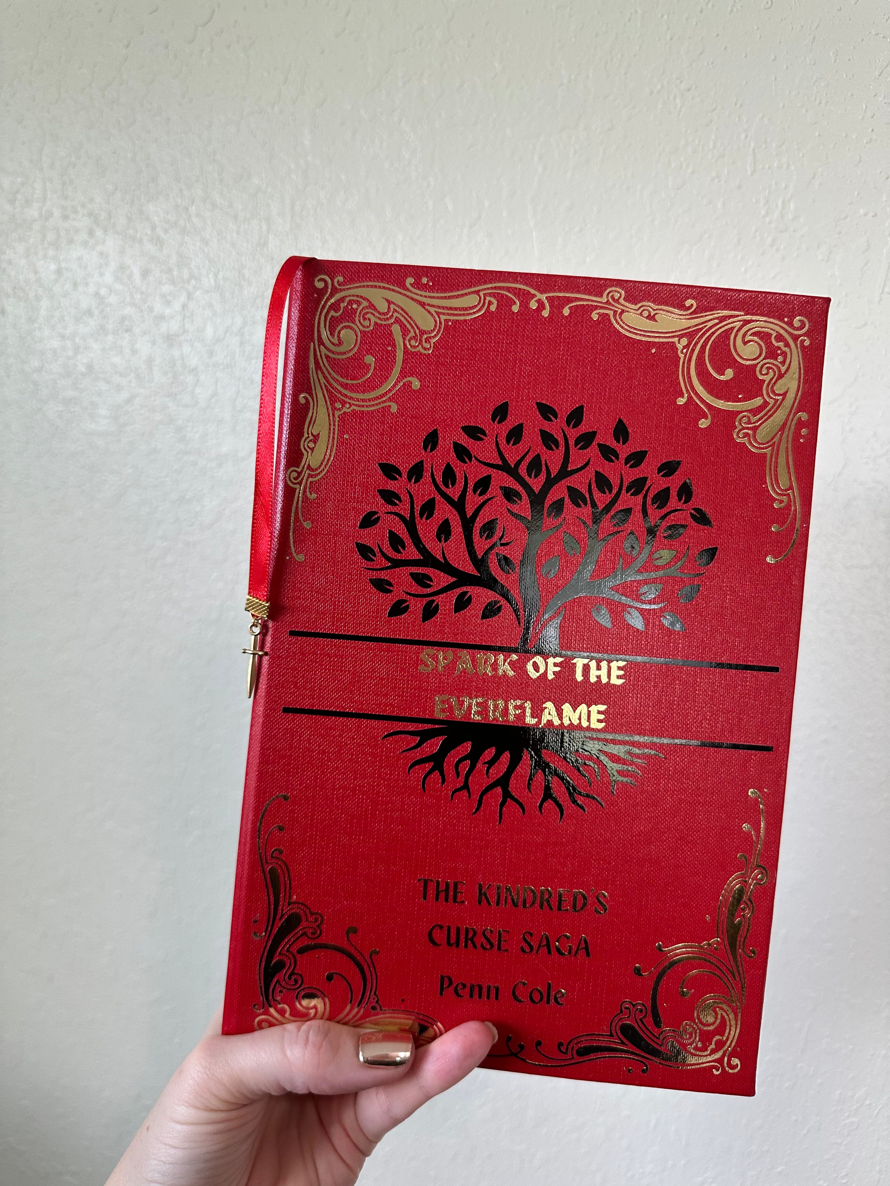 Spark of the Everflame, Glow & Heat Rebind | Kindred's Curse Saga | Penn Cole | Custom Books | Special Edition Rebind | Rebound Book |