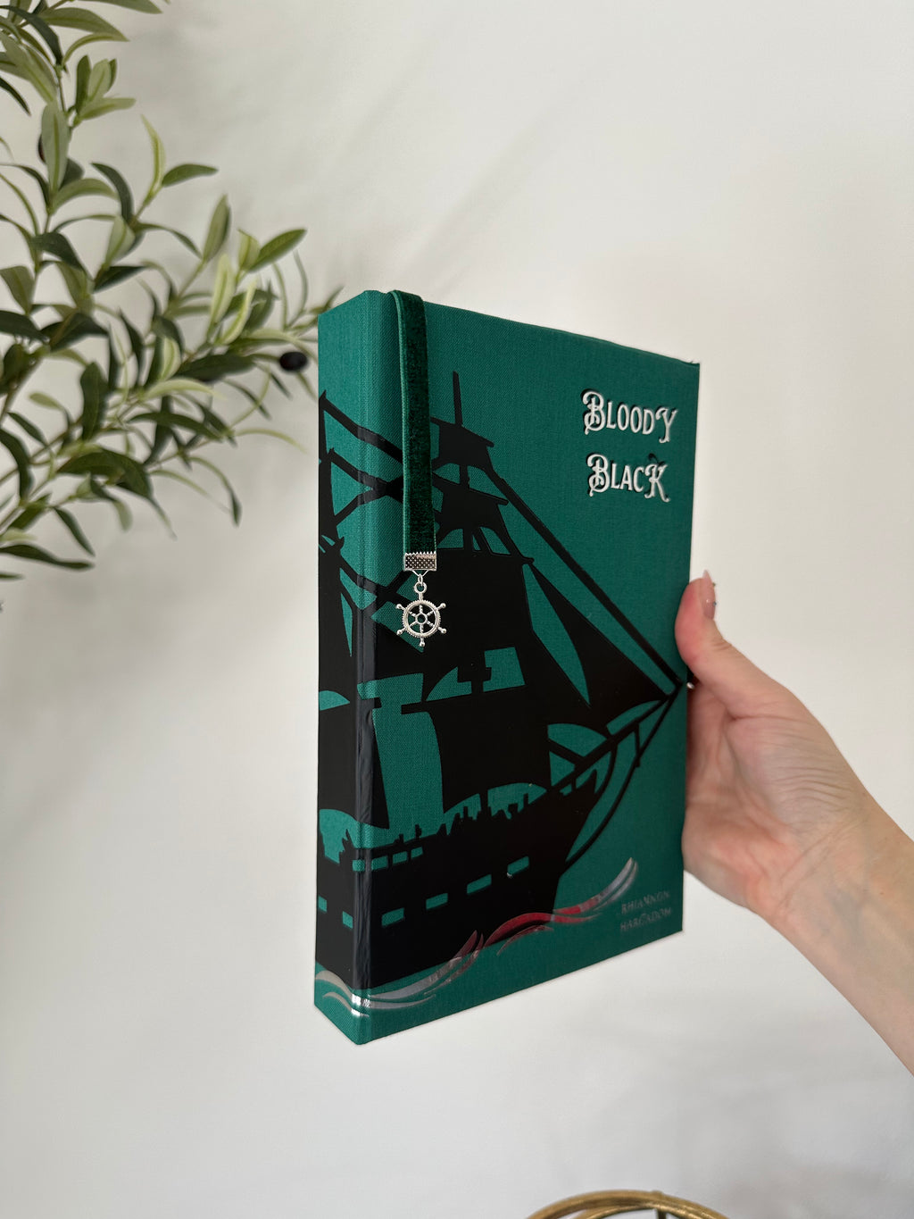 Bloody Black | Rhiannon Hargadon | HAND SIGNED | Pirate Romantasy  | Custom Books | Special Edition Rebind | Rebound Book | Tiktok Book Binder |