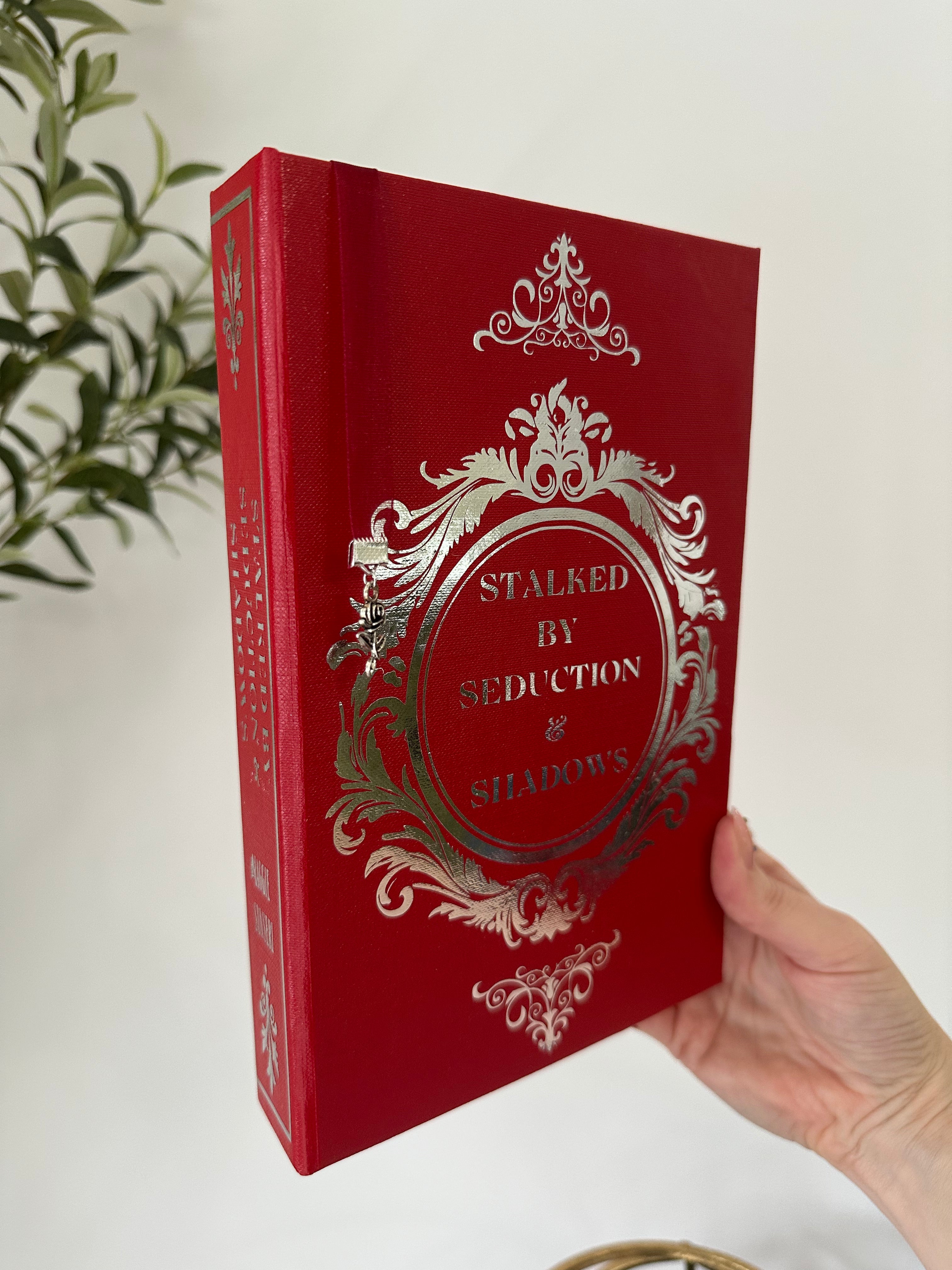 Stalked by Seduction & Shadows | Maggie Sunseri | Dark Obsession Duet | Custom Books | Special Edition Rebind | Rebound Book | Tiktok Book Binder | BookTok
